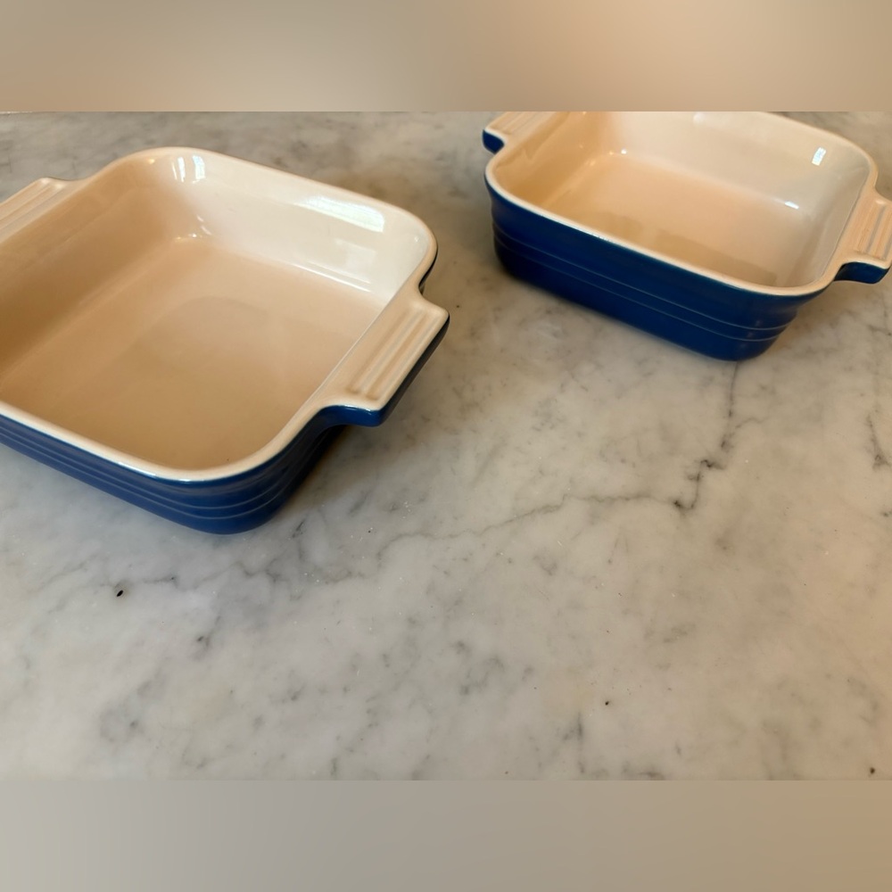 LE CREUSET Ceramic Baking Dish Set - Marseilles Blue 2021 5”x5”